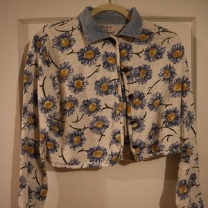 Vintage cropped button up